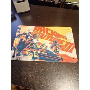 Back to the Future Metal Tin Sign 8" x 12" Movie Wall Decor Slight Damage